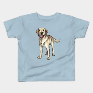 Cute Yellow Labrador Dog Kids T-Shirt